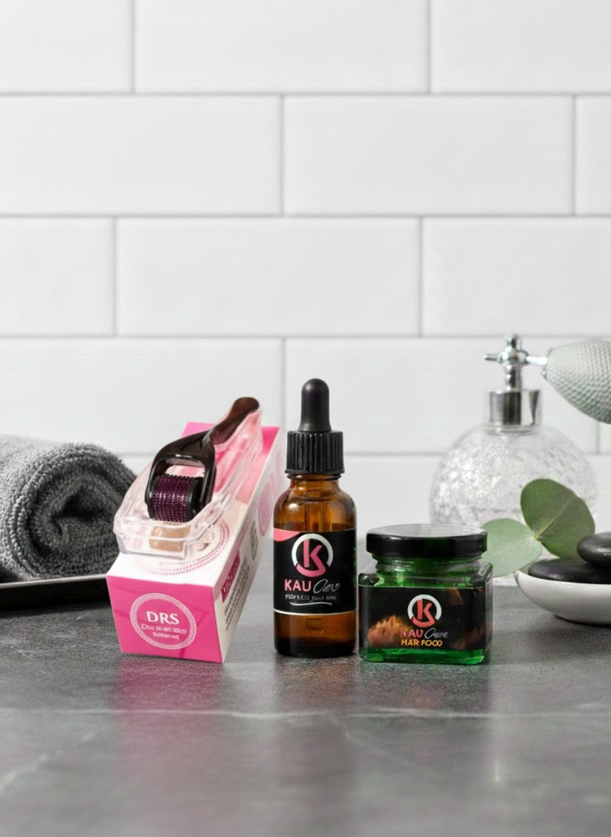 Hair Root Restorer, HG Hairfood & Dermaroller