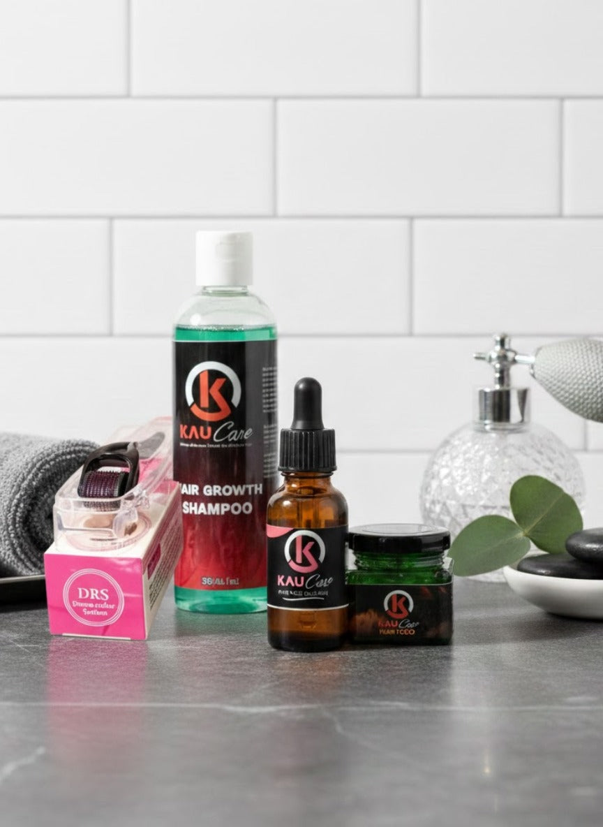 Hair Root Restorer, HG Hairfood, HG Shampoo & Dermaroller
